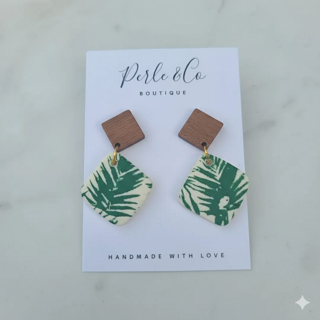 Perle &Co Boutique - Wholesale Dangle Earrings - Tropical Trapezoid1