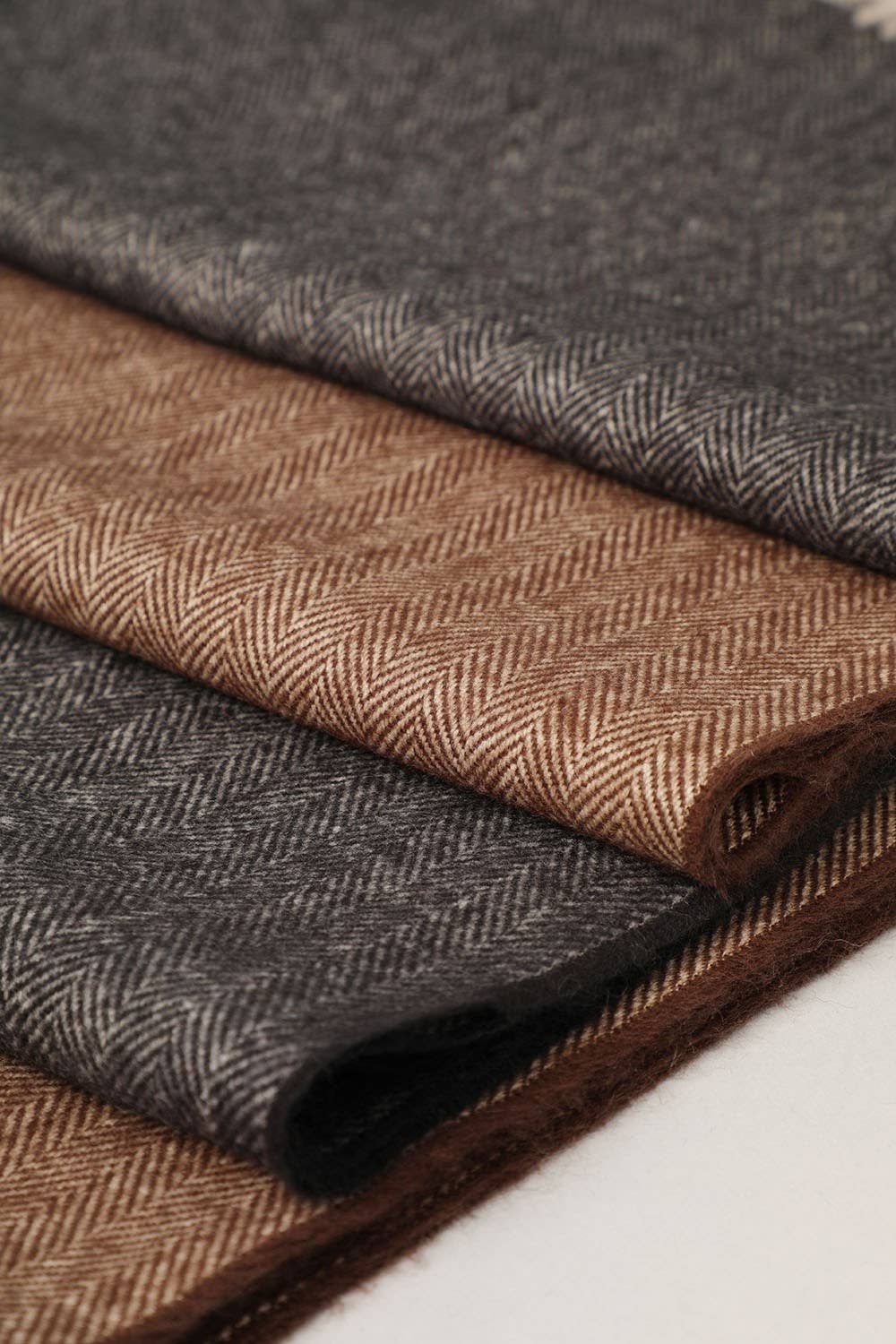 Fashion City - Vente Écharpe – unisexe - Écharpe à motif chevrons au toucher cachemire classique1