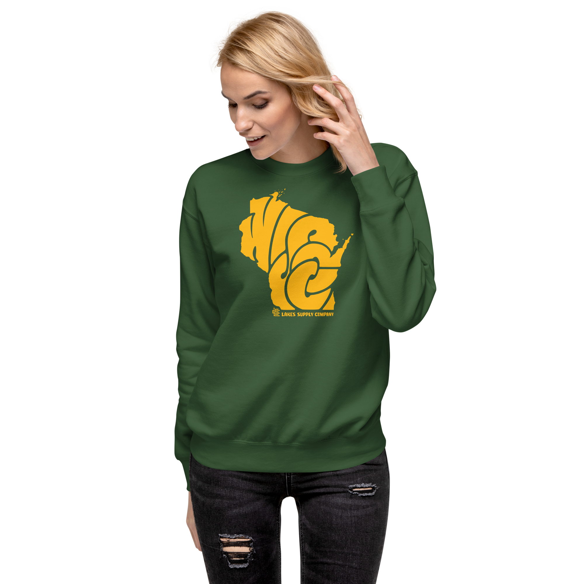 Lakes Supply Co. - Wholesale Graphic Sweatshirt - Unisex - Wisconsin State Sweatshirt1