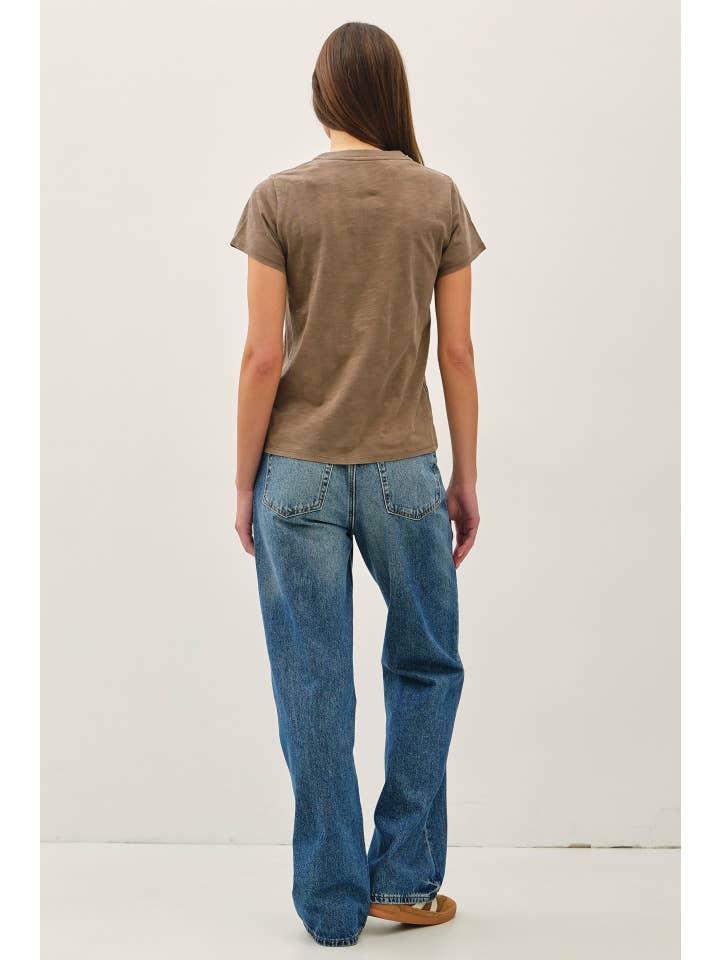 Be Cool - Wholesale T-Shirt - Women's - NEW COLOR-CLASSIC CUT ACID WASH COTTON T-SHIRT