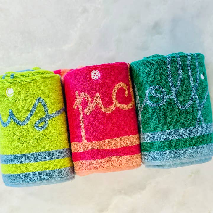 Sport Towel "J'adore" Collection for wholesale by Courtgirl