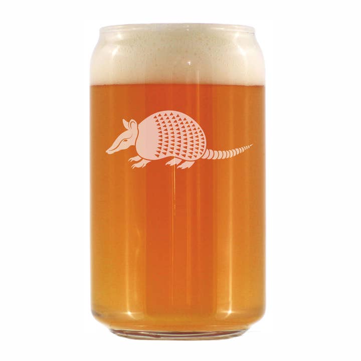 Armadillo - Bicchiere da pinta a forma di lattina di birra - Regali e souvenir del Texas per la vendita all'ingrosso da parte di bevvee