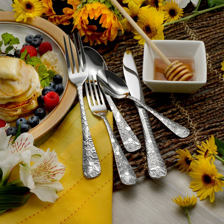 Liberty Tabletop - Wholesale Flatware Set - Honey Bee Flatware Place Setting Silverware Made in USA