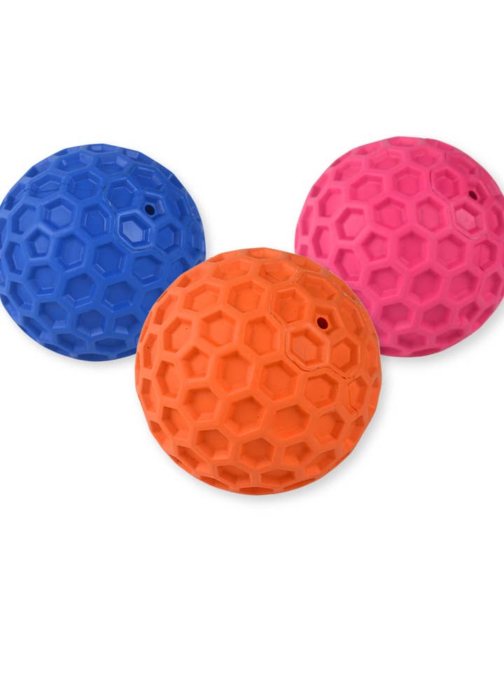 Honeycomb Squeaky Ball for wholesale by Doug's Dog Supplies