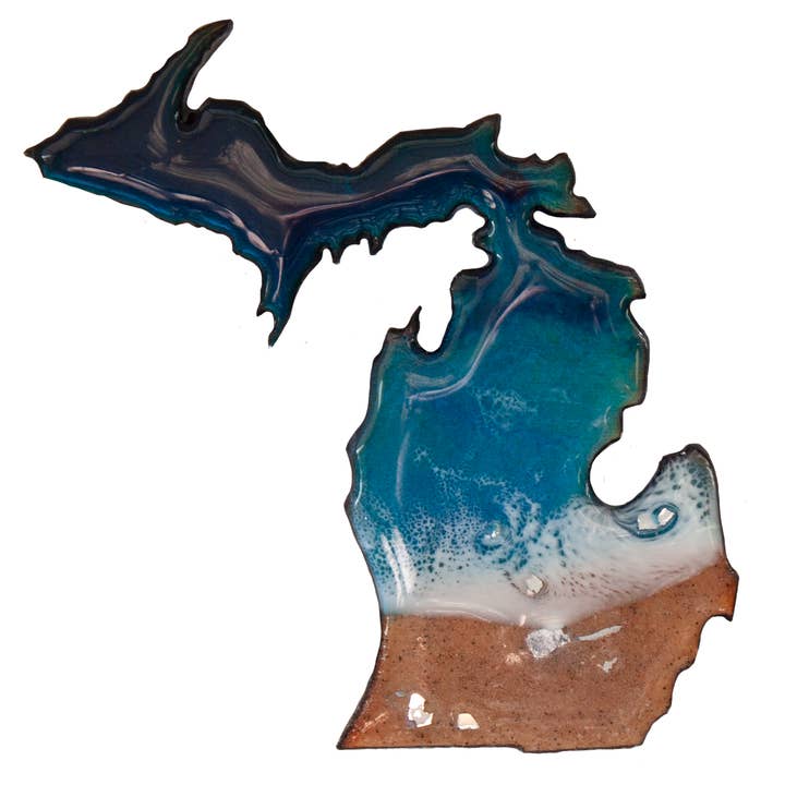 Michigan Beach Magnet  for wholesale by Resin Vibes by MB