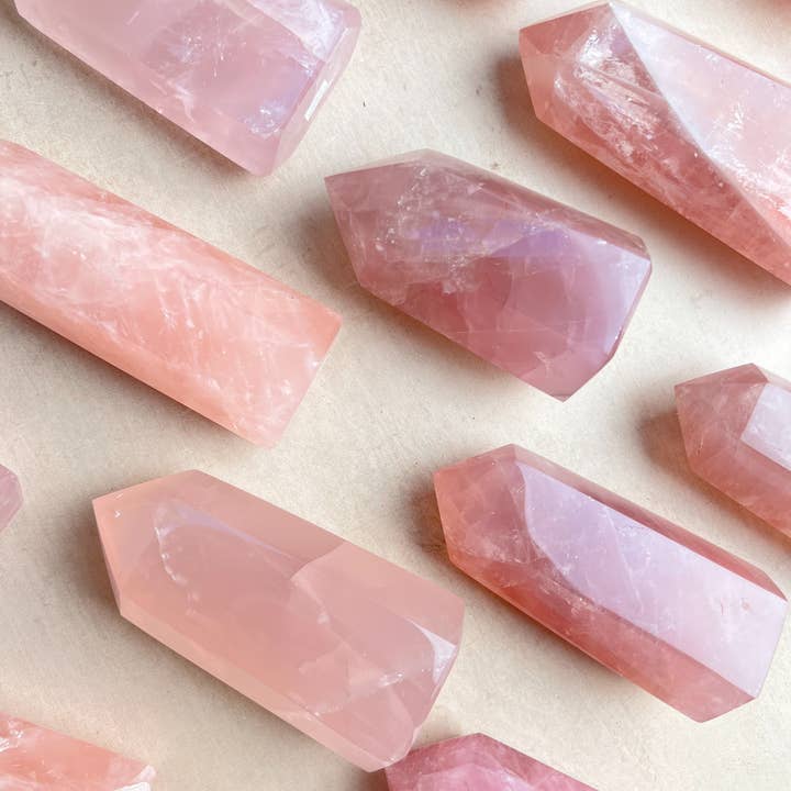Terra Dawn Minerals - Wholesale Spiritual Stone/Crystal - High Grade Rose Quartz Towers Large & Small5