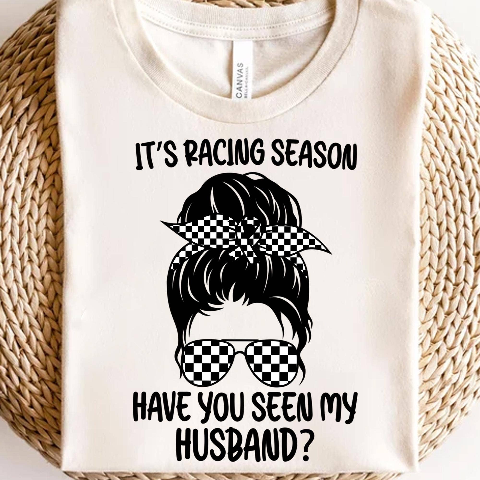 NVC Ecommerce LLC - Wholesale T-Shirt (Graphic) - Women's - It's Racing Season Sweatshirt, Checkered Flag Hair T-Shirt