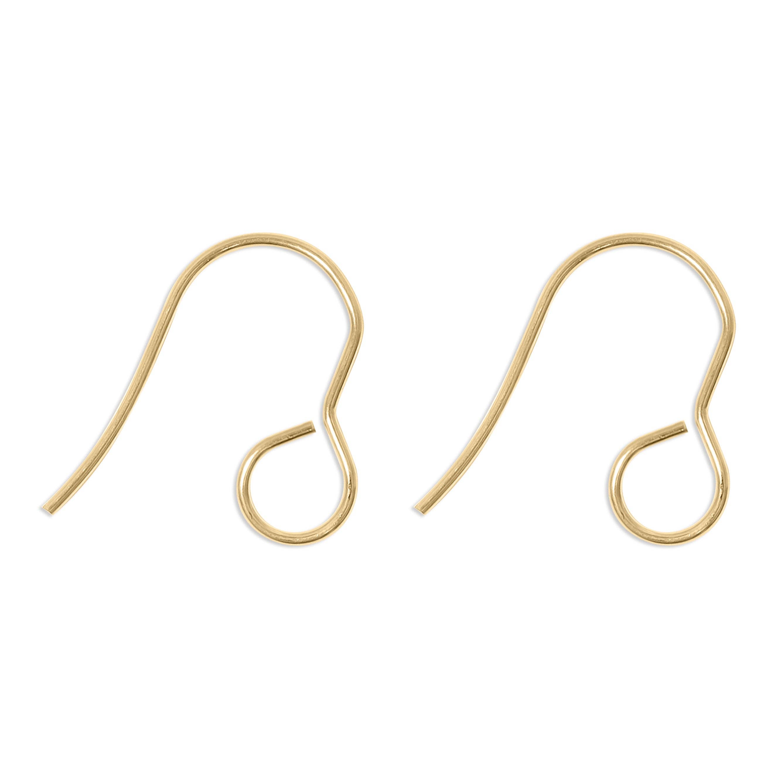 WJW - Wholesale Hoop Earrings - 20pc 18K Gold PVD Stainless Steel Wire Earring Hooks4
