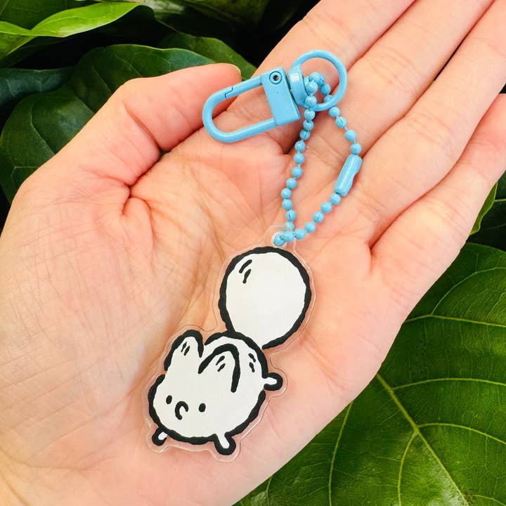 Llavero acrílico de zorro de ansiedad colgante para venta al por mayor de Anxiety Fox