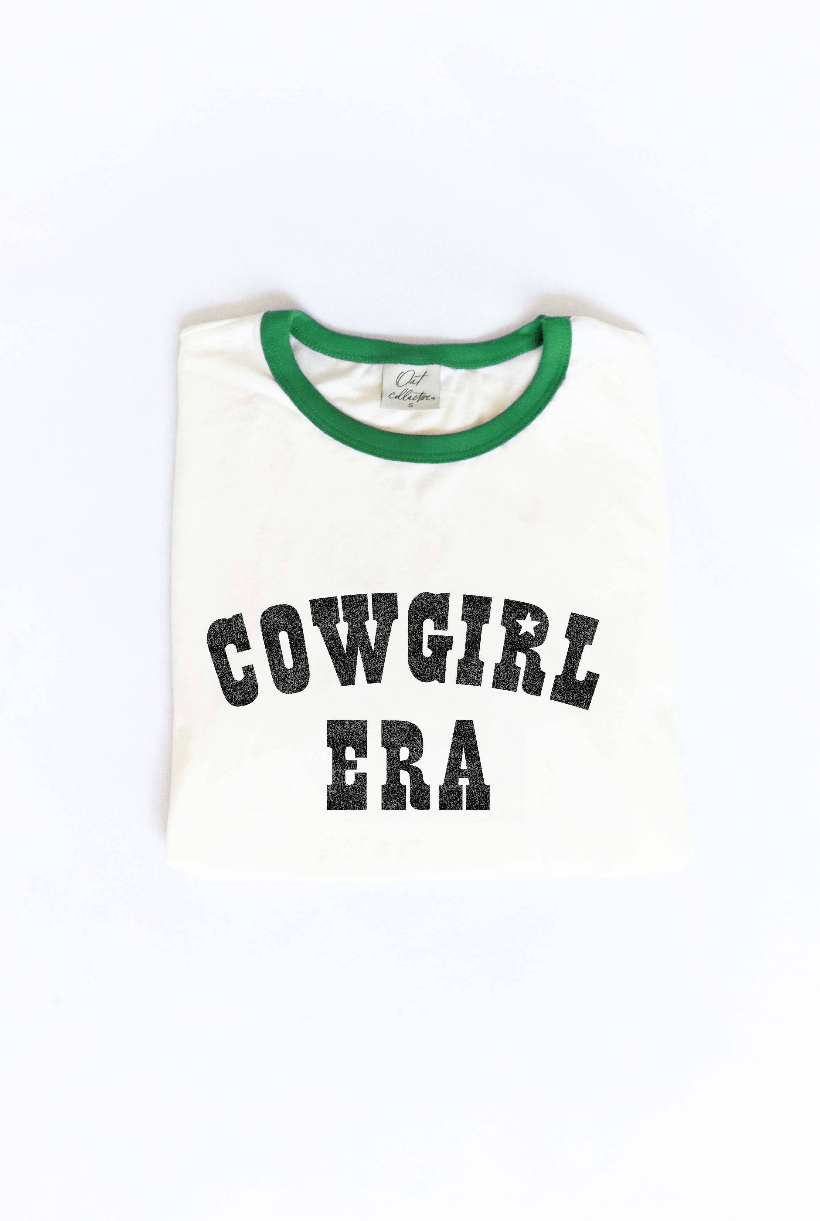 OAT COLLECTIVE – T-shirt estampada - Mulher por atacado – T-Shirt Gráfica Ringer COWGIRL ERA4