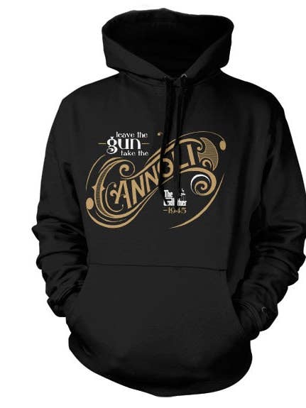 Black Leave The Gun, Take The Cannoli Hoodie for wholesale on Faire0