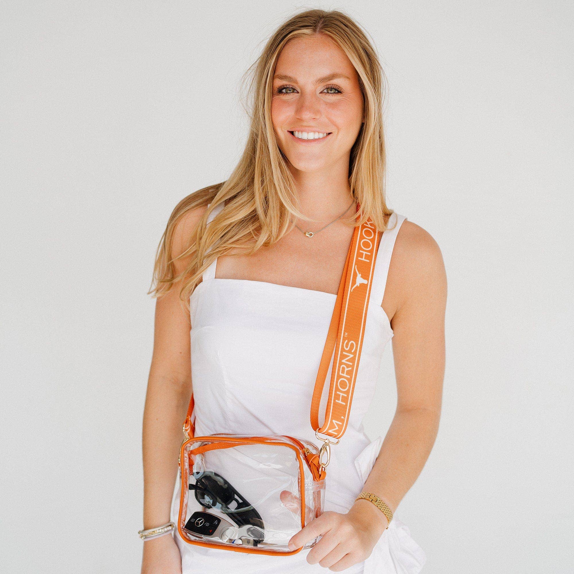 Desden - Wholesale Crossbody Bag - Women's - Bridget Clear Purse with Patterned Shoulder Straps - Texas5