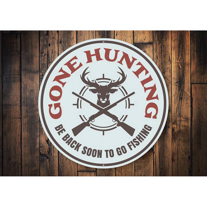 Lizton Sign Shop, Inc - Wholesale Sign - Gone Hunting Cabin Sign