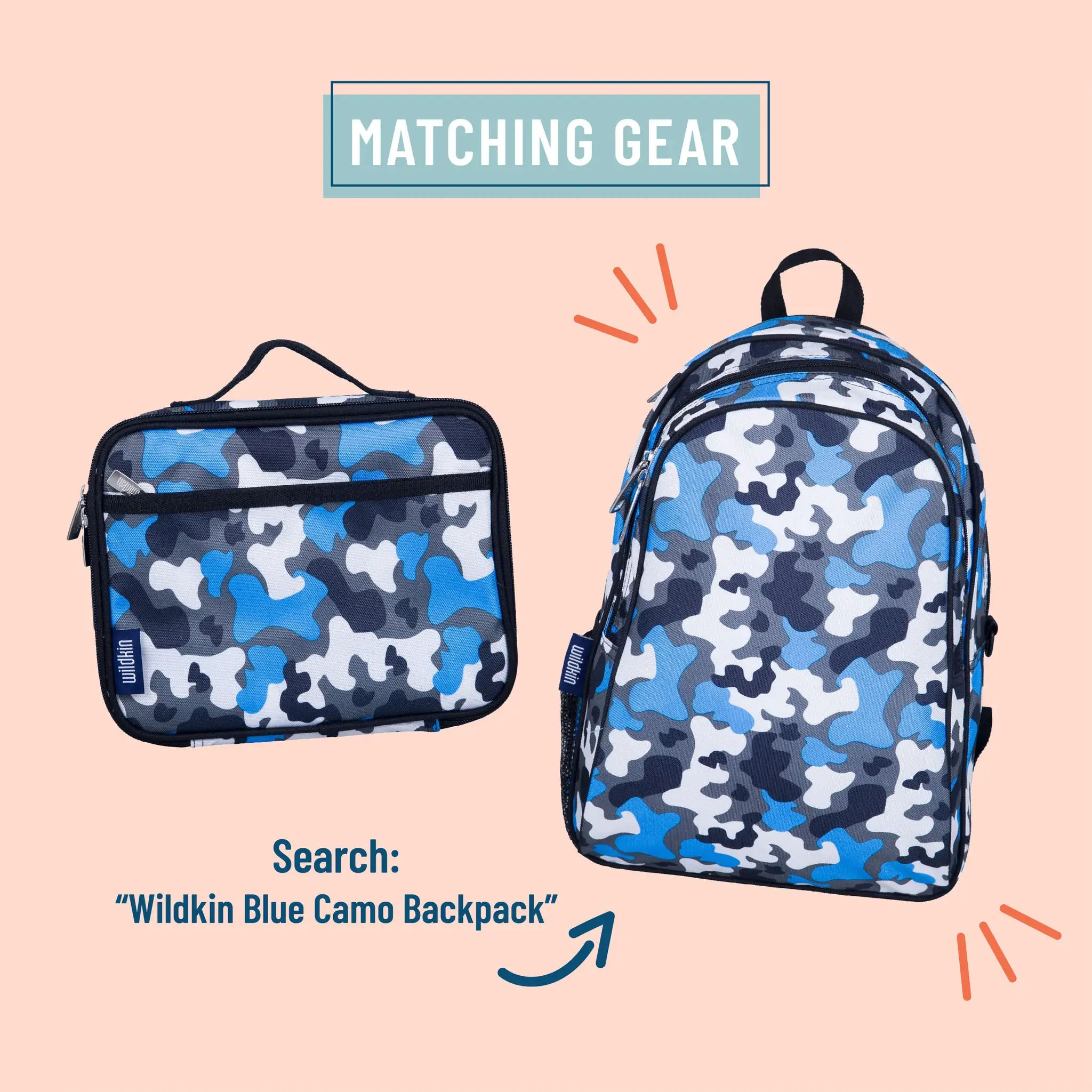 Wildkin - Wholesale Lunch Bag/Box - Kids - Blue Camo Lunch Box5