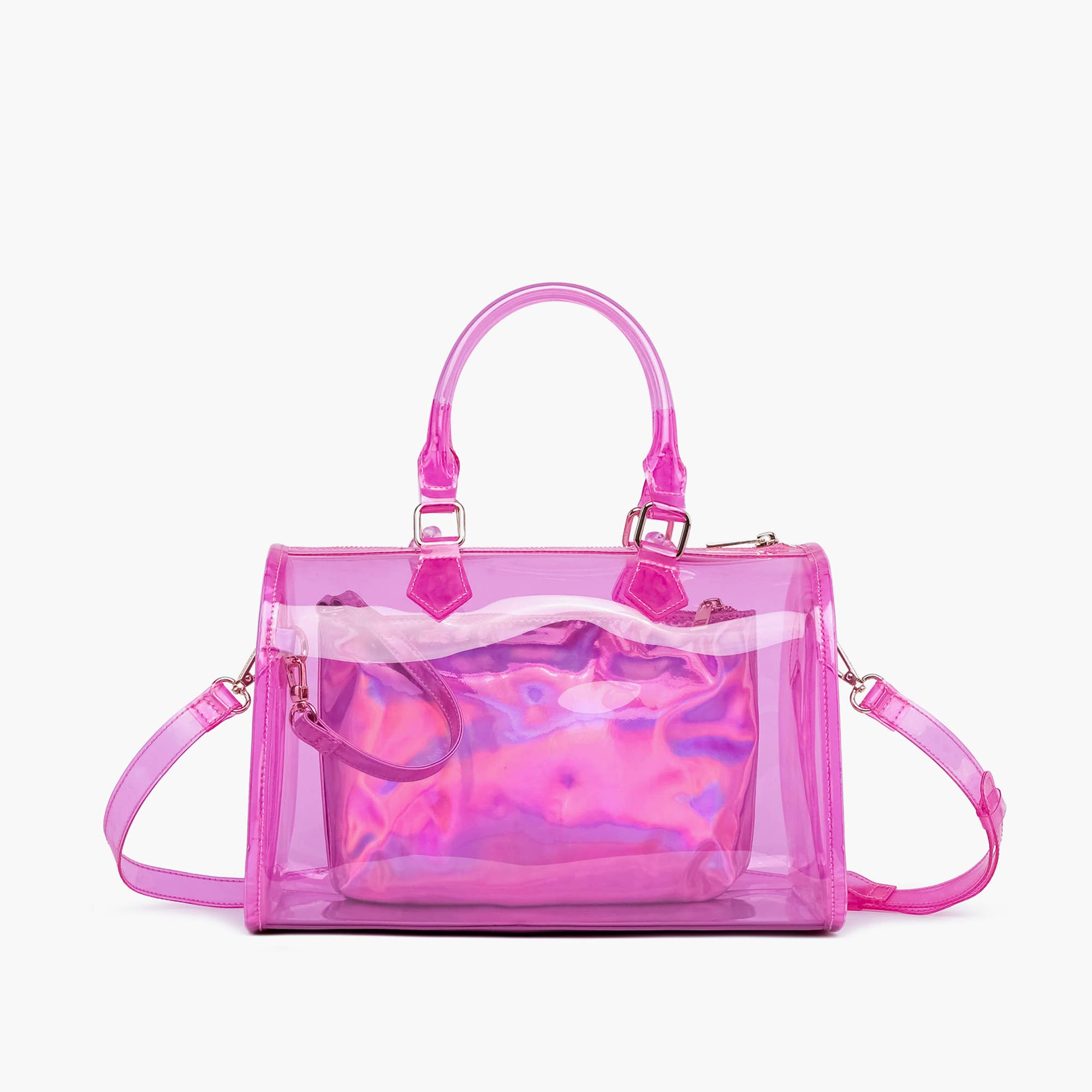 Like Dreams - Wholesale Satchel - Women's - Trendy Iced Out Hologram Satchel Glitter Handbag for everday4