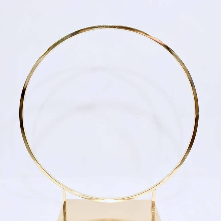 24'' Round Metal Arch Table Centerpiece/Round Moon Arch Gold for wholesale by Sweet Home Deco