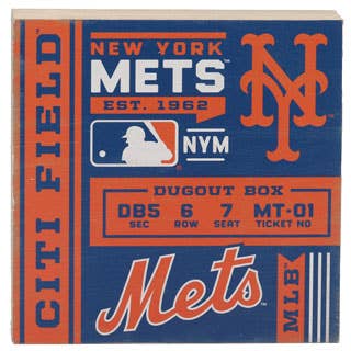 Open Road Brands, LLC - Wholesale Sign - New York Mets Citi Field Ticket Wood Wall Decor