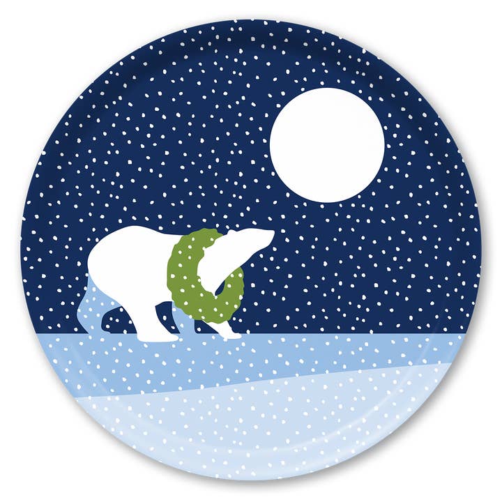 Polar Bear Artic Antics Serving Tray by Kate Nelligan for wholesale by Trays4Us