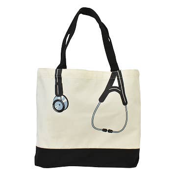 Canvas Stethoscope Tote Bag for wholesale by Think Medical Wholesale