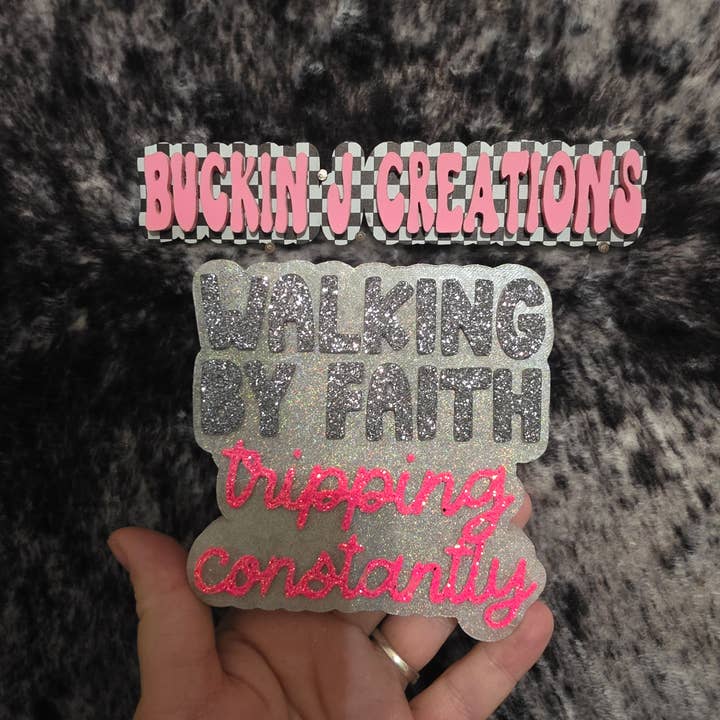 Walking By Faith Tripping Handmade Car Air Freshener for wholesale by Buckin J Creations