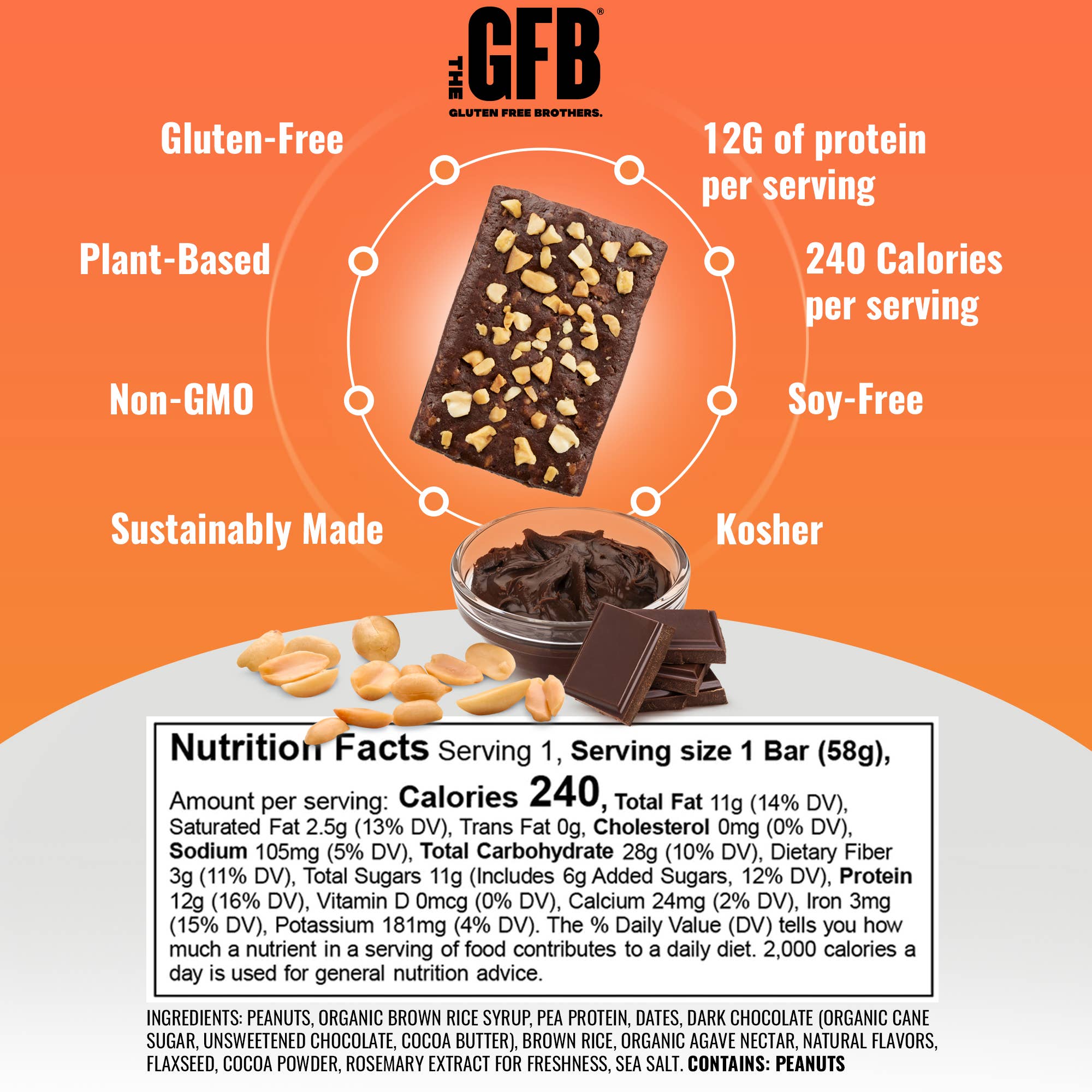 The GFB - Wholesale Snack Bar - The GFB: Chocolate Peanut Butter Protein  Snack Bar2