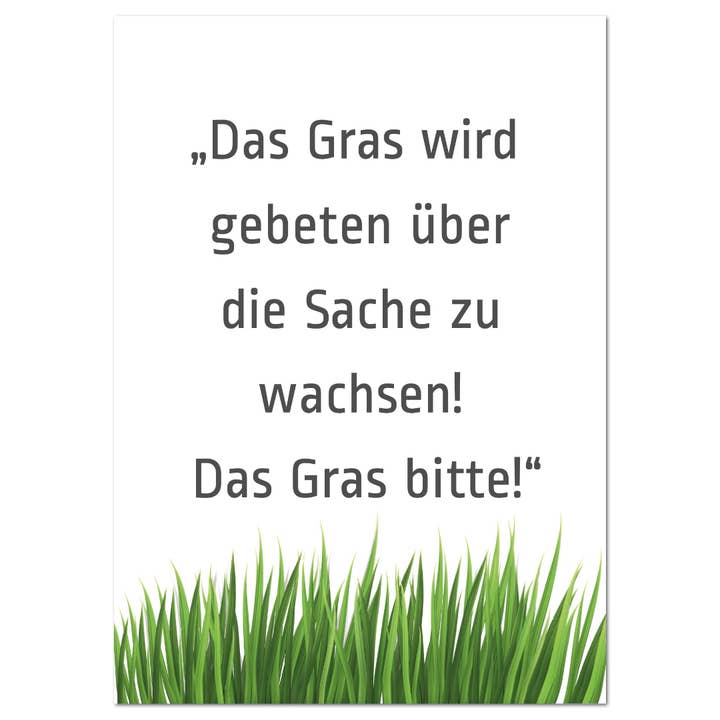 Postcard “grass” for wholesale by Rabenmütter Verlag UG