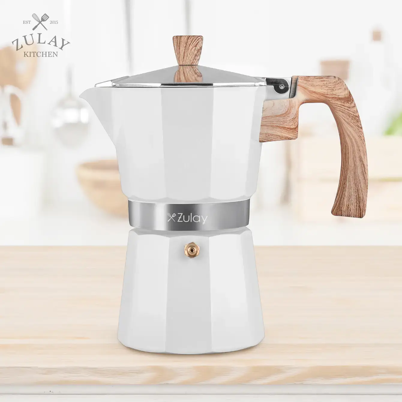 Zulay Kitchen - Wholesale Espresso Maker - Stovetop Espresso Cup Moka Pot - 5 Cup15