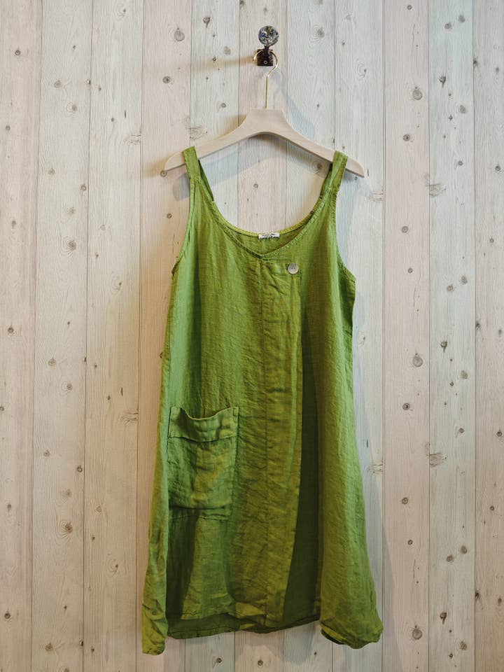 Linen & More – Großhandel Kleid – Damen – Kleid mit 100 % Leinen-Tasche12