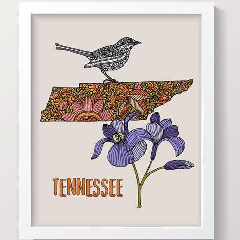 Tennessee State Map for wholesale by Valentina Harper