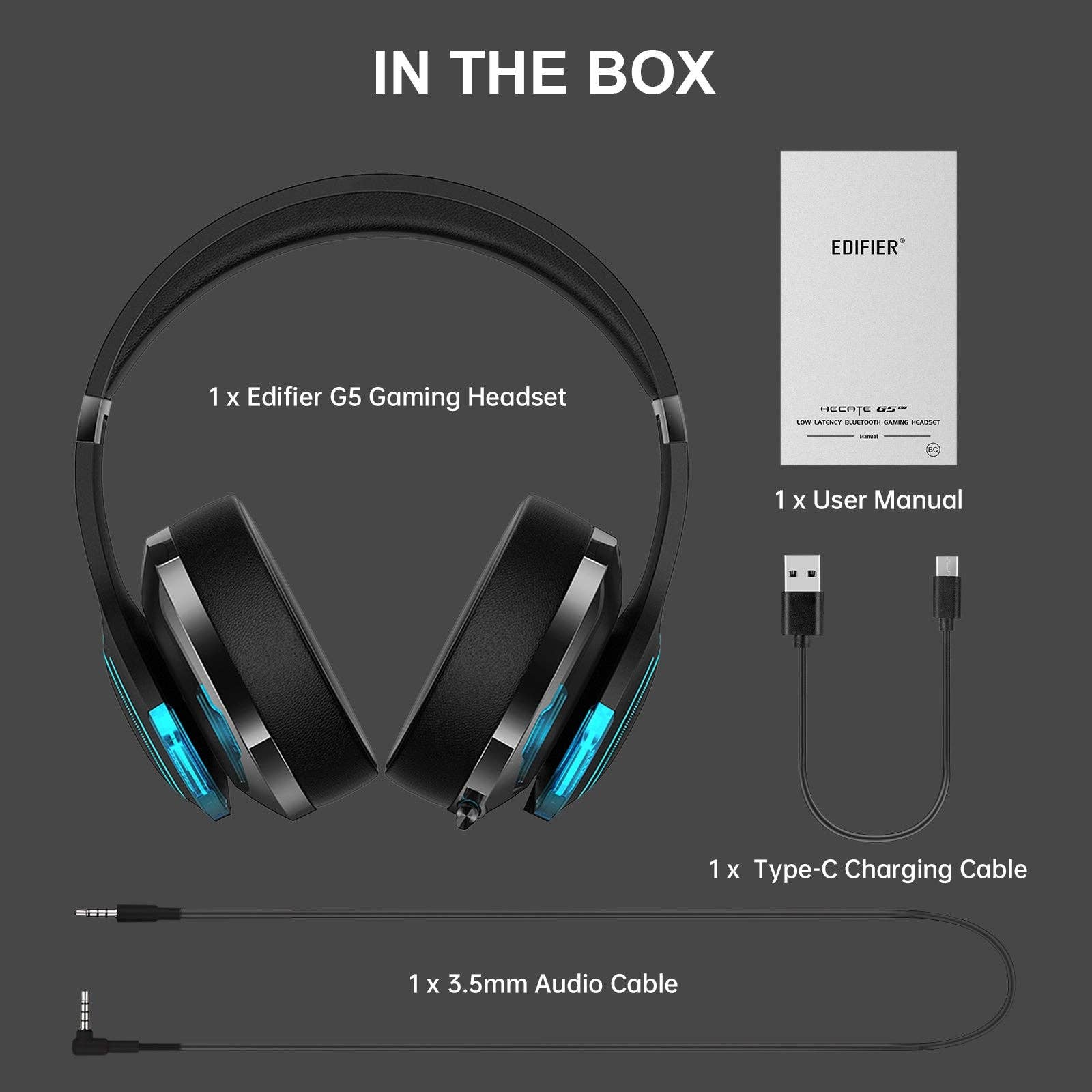 Sixale - Wholesale Headphones - Edifier G5BT Bluetooth Gaming Headset, Over Ear Wired Headphones with Mic7