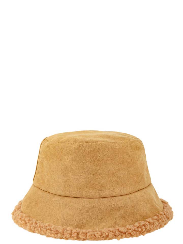 FUR INNER SUEDE FEEL BUCKET HAT CH5093-2 for wholesale by anbfashion