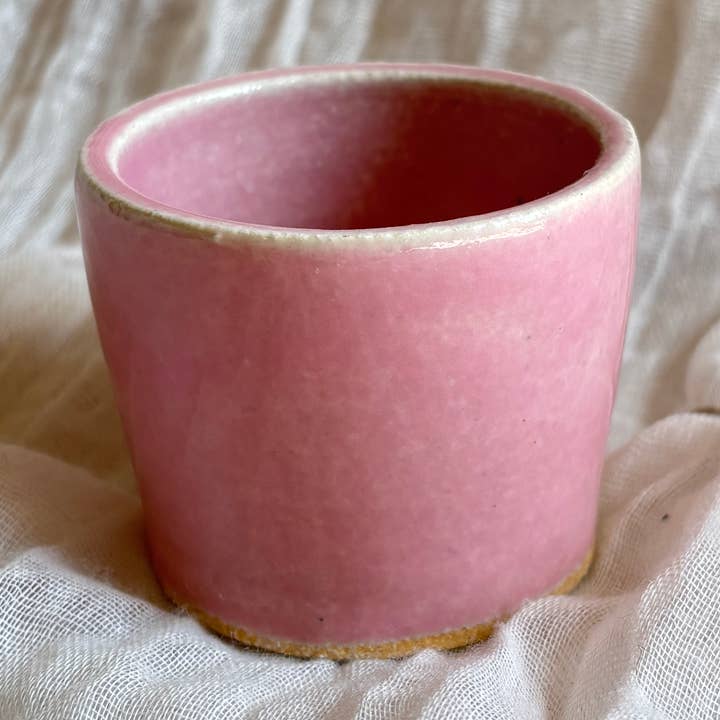 Charlotte Manser Ceramics - Wholesale Coffee/Tea Cup - Candy Floss Pink Handmade Ceramic 50ml Espresso Cup0