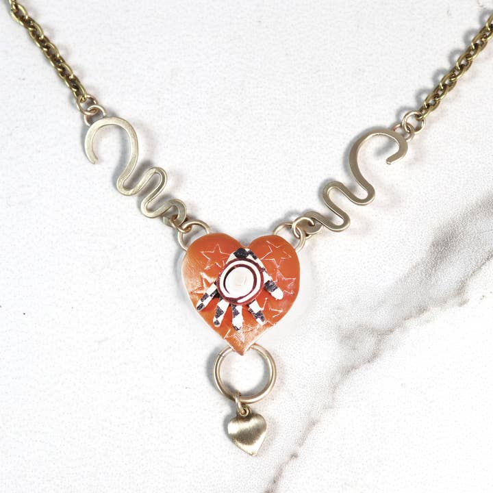 Collana Splash of Delight in Argento, Ottone e Argilla Polimerica per la vendita all'ingrosso da parte di Whitney Designs Ltd.