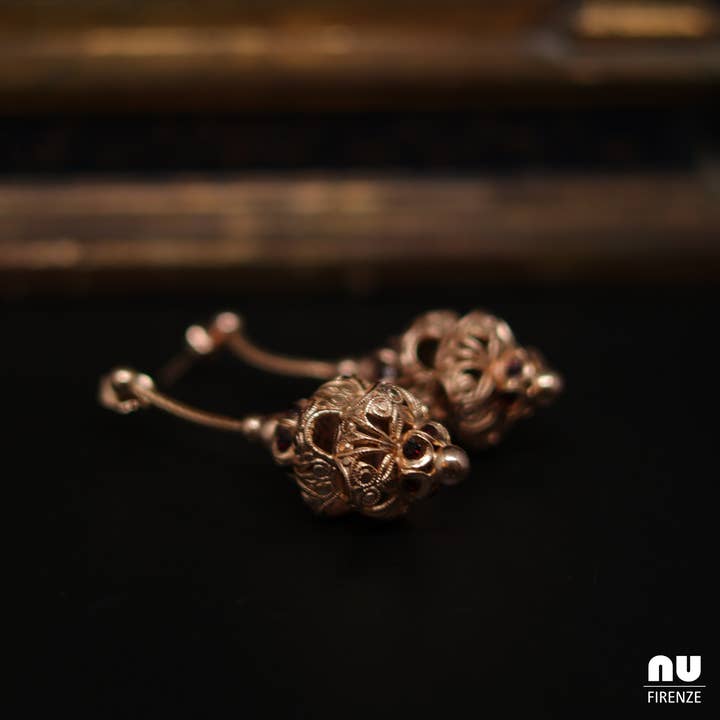 Italiaanse goudvergulde kristallen druppeloorbellen Florence voor wholesale door NU FIRENZE