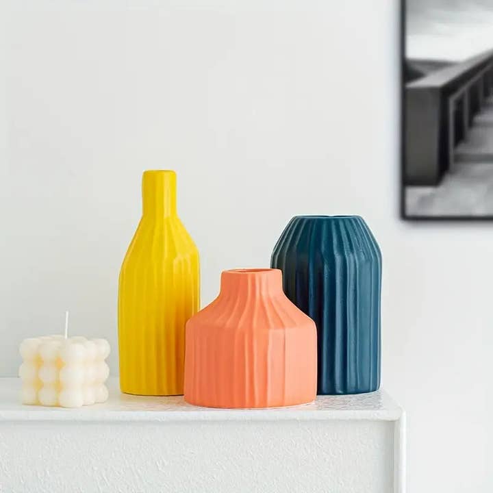 Macaron Vase Set - Elegant Decorative Ornaments Storage for wholesale by Huis Van Merken