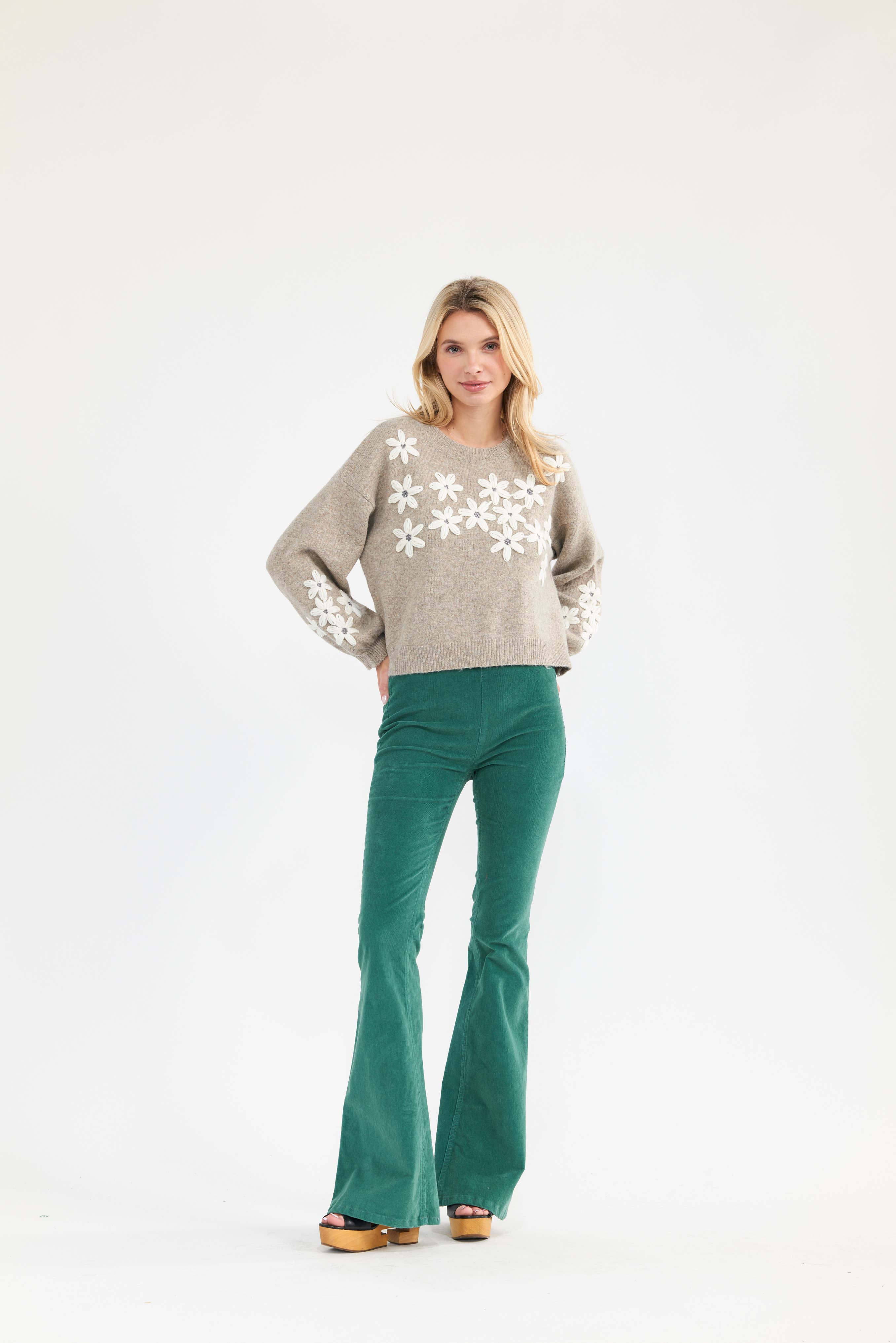 Newbury Kustom - Vente Pull en maille – femme - 11328-Pull en maille avec appliqué floral1