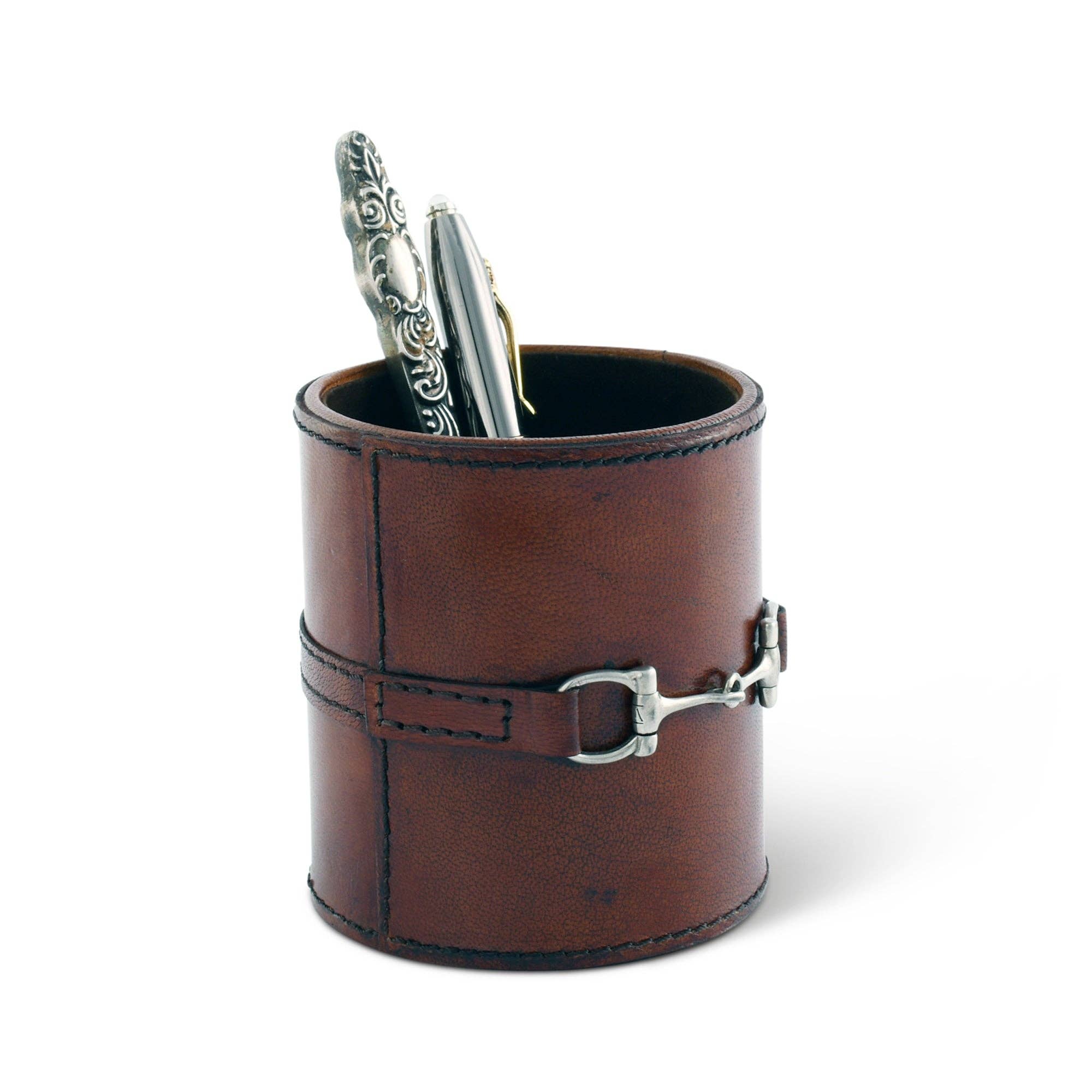 Vagabond House - Wholesale Pen & pencil holder - Premium Genuine Leather Stirrup Office Pen Holder4