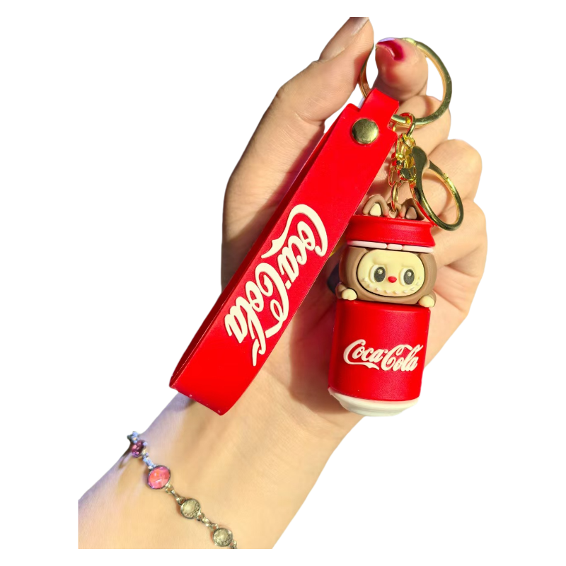 Auraquise - Wholesale Keychain - Kids - Monster Cola Shape Silicone Keychain Various Character2