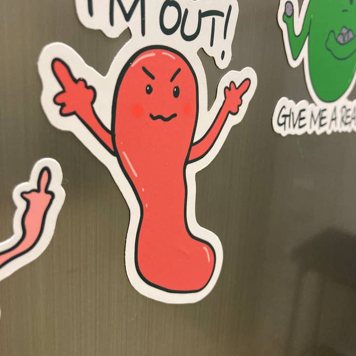 HS Print Shop – Großhandel Magnete – Wütender Blinddarm-Magnet, ich bin raus!