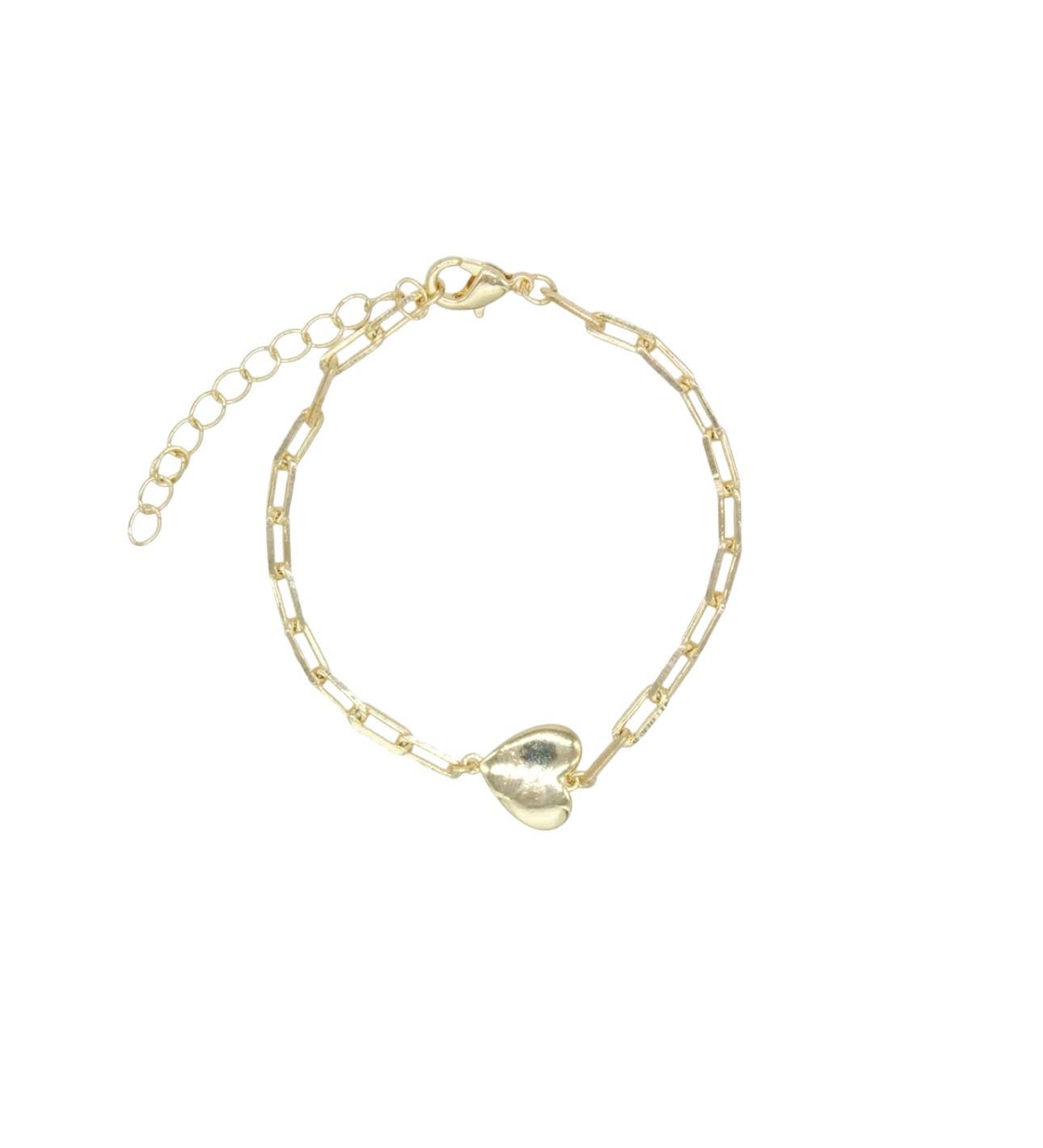 Nora James jewelry - Wholesale Charm/Dangle Bracelet - Lennon Gold Heart Bracelet0