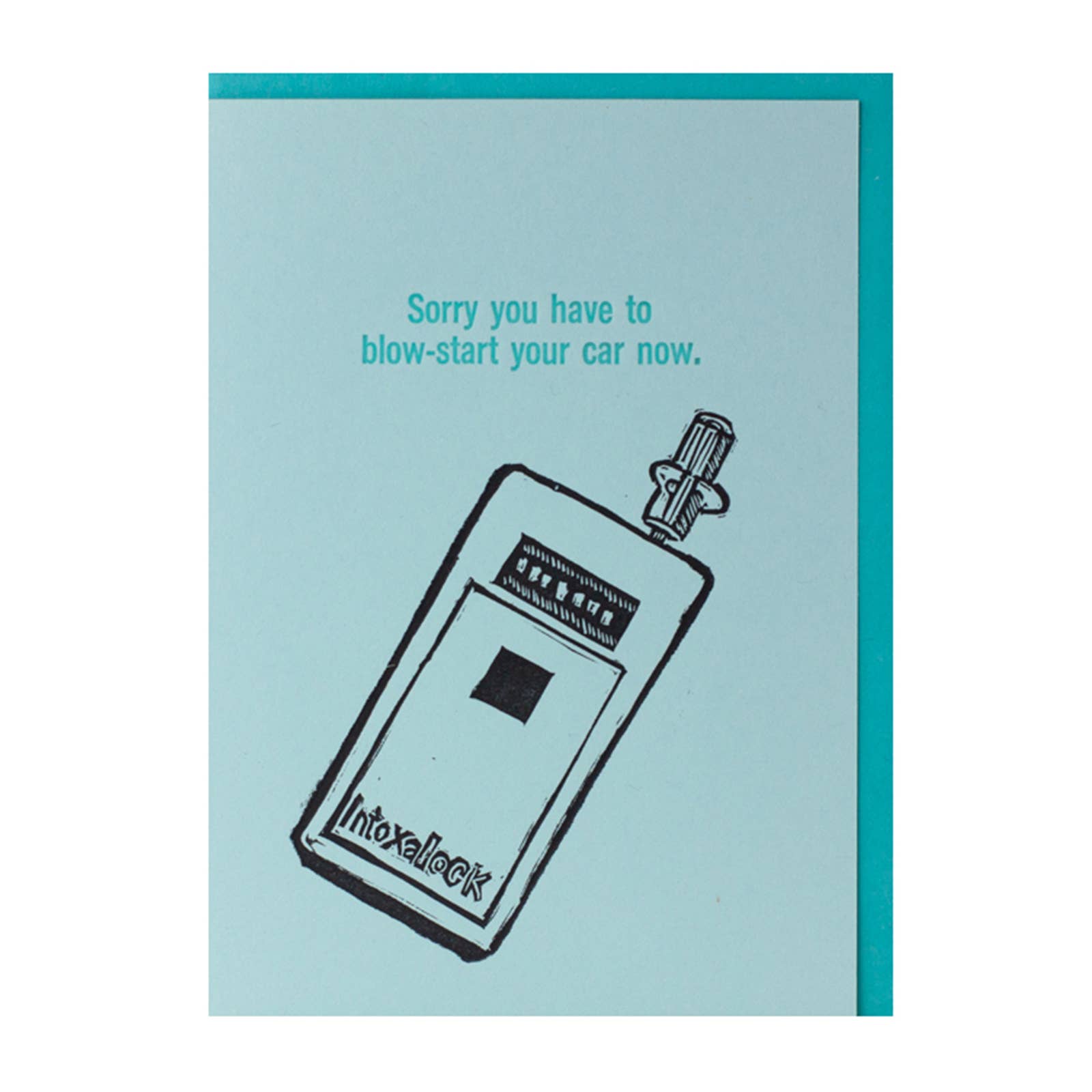 Bruno Press - Wholesale Sympathy Card - Intoxalock Card — Boozy Sympathy Letterpress Greeting Card