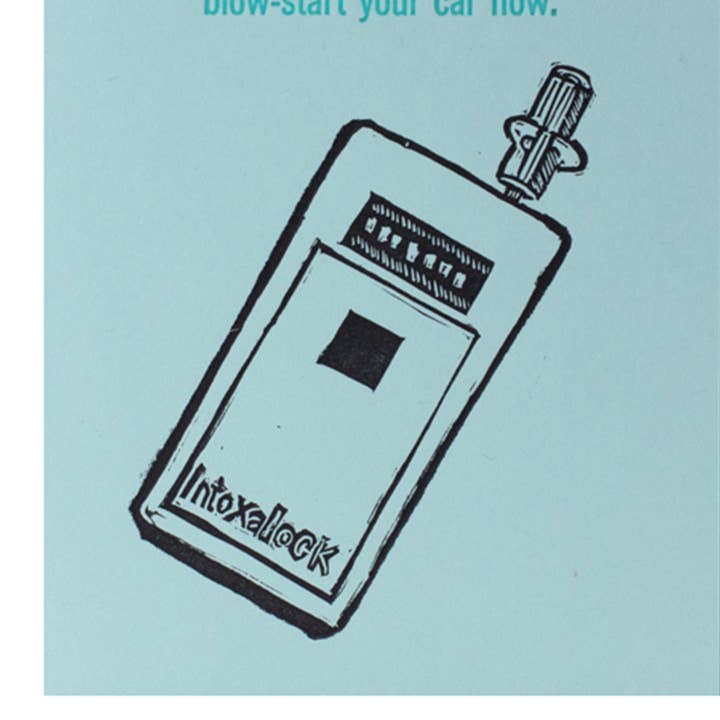 Bruno Press - Wholesale Sympathy Card - Intoxalock Card — Boozy Sympathy Letterpress Greeting Card0