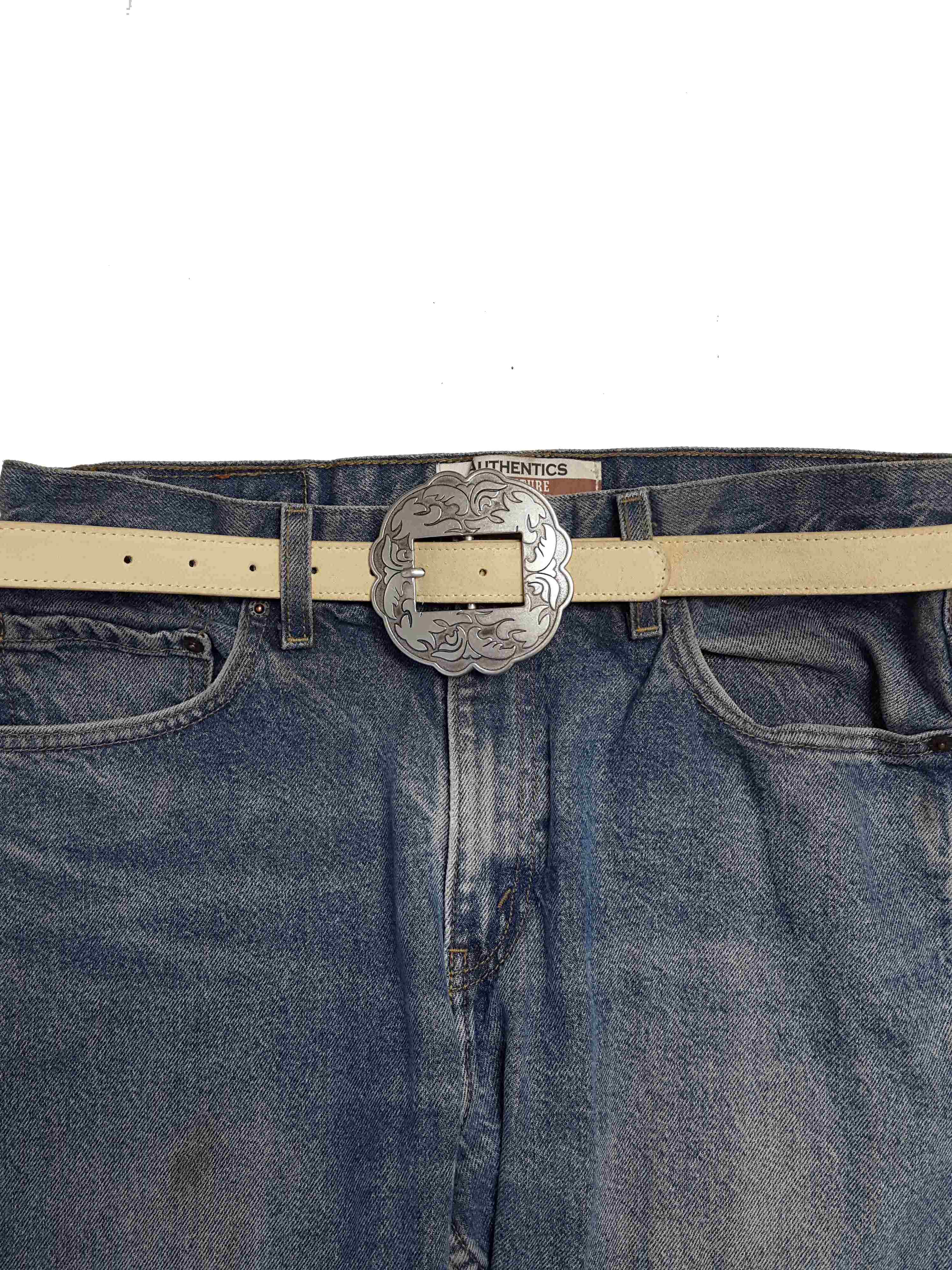 Axesoria West - Vente Ceinture – femme - Ceinture en cuir suédé véritable avec boucle florale western3