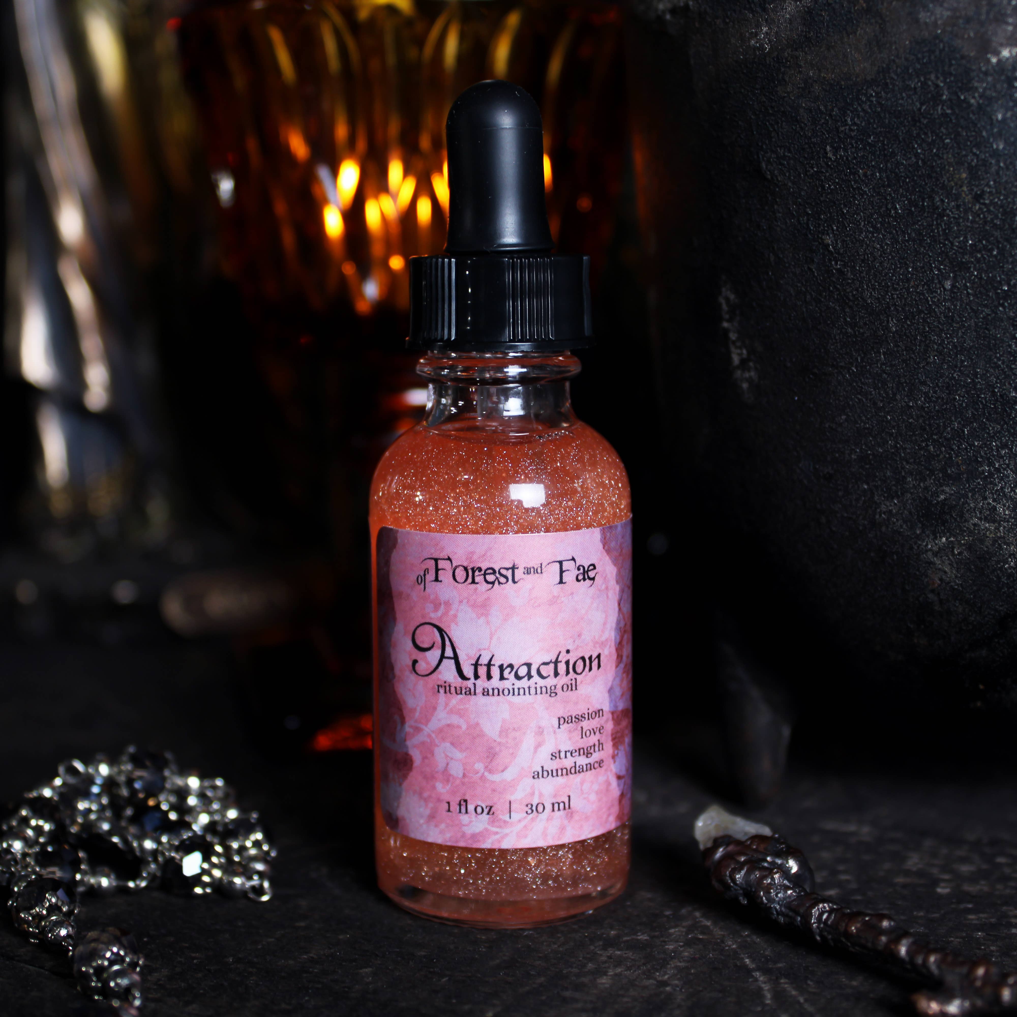 Attraction Ritual Oil • Witchy Love & Abundance Altar Oil for wholesale by of Forest and Fae