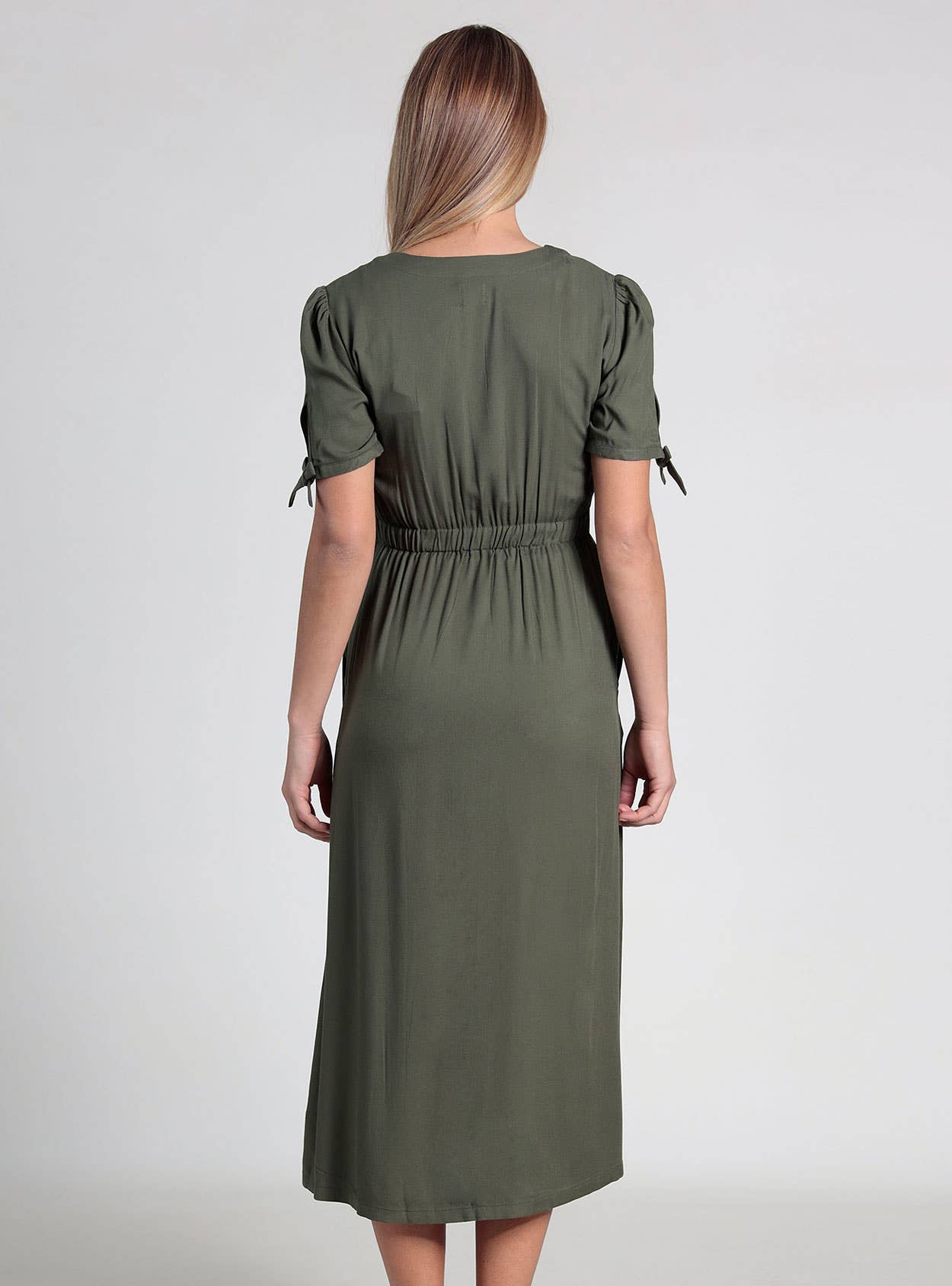 Ohma Barcelona - Wholesale Dress - Maternity - Nursing Dress With Knots On Sleeves3