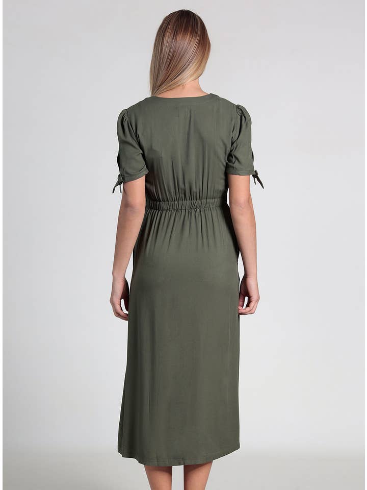 Ohma Barcelona - Wholesale Dress - Maternity - Nursing Dress With Knots On Sleeves3