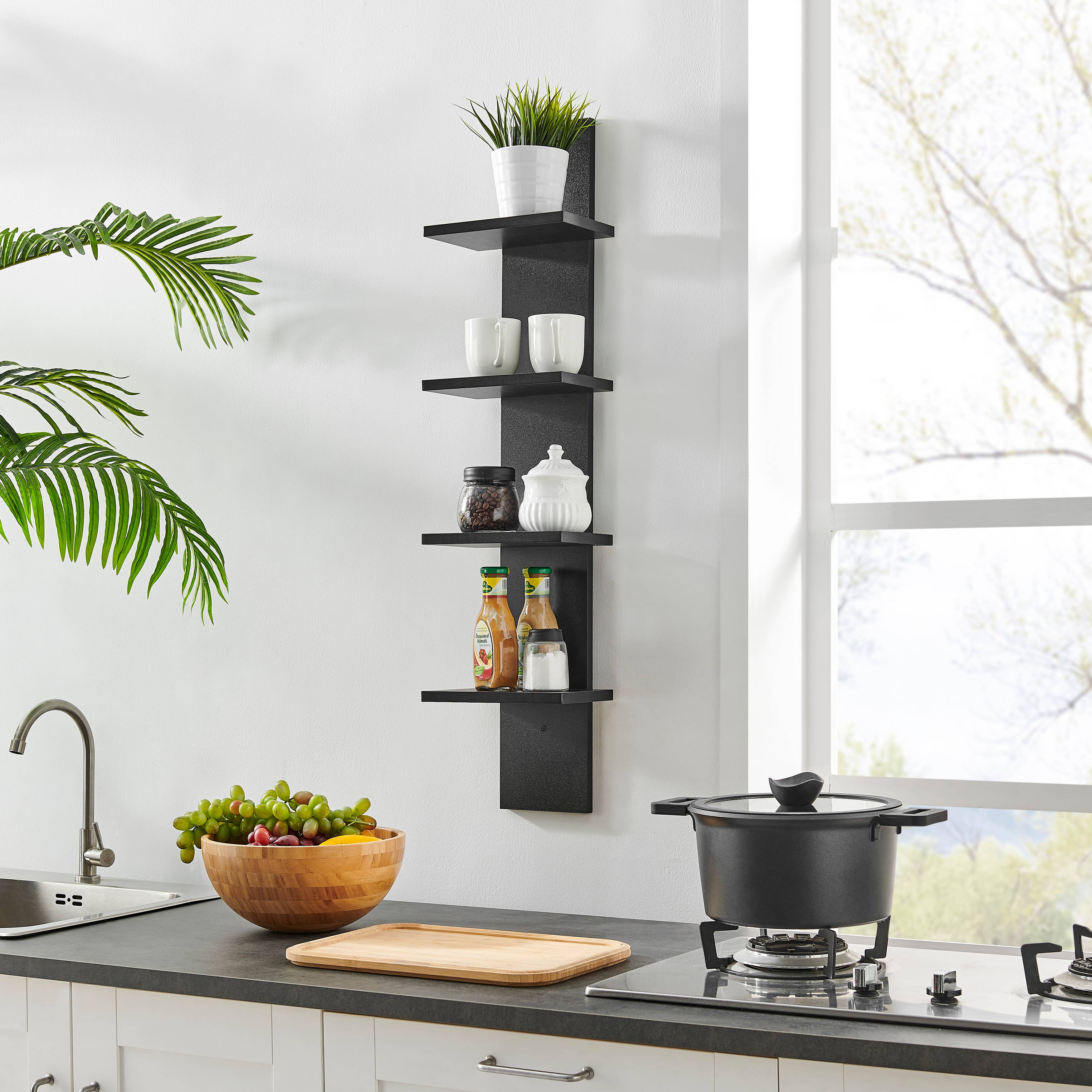 Danya B - Wholesale Wall Mounted Shelf - Arica Utility Column 4-Tier Spine Wall Shelves25