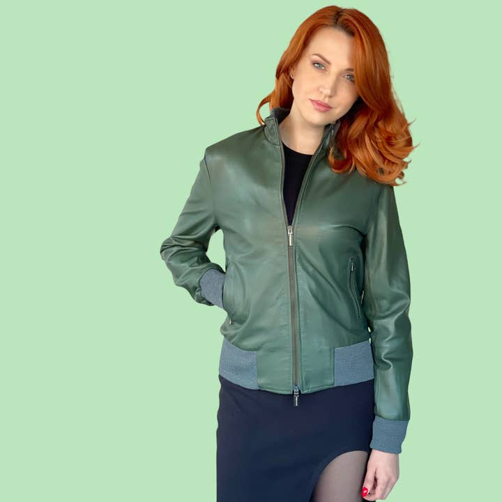 woman Luxury leather Jacket "Lyon" per la vendita all'ingrosso da parte di TOMASIAN BRAND