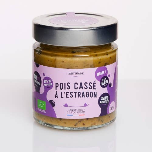 Bio-Aufstrich aus Spalterbsen mit Estragon für den Großhandel von Les Délices de l'Ogresse