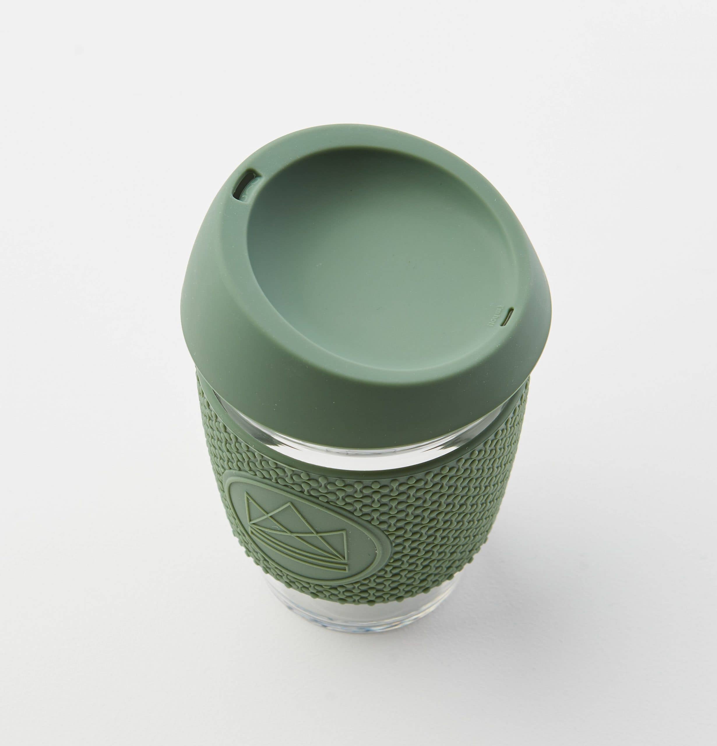 Neon Kactus - Wholesale Coffee/Tea Cup - Glass Coffee Cup - Happy Camper 12 oz3